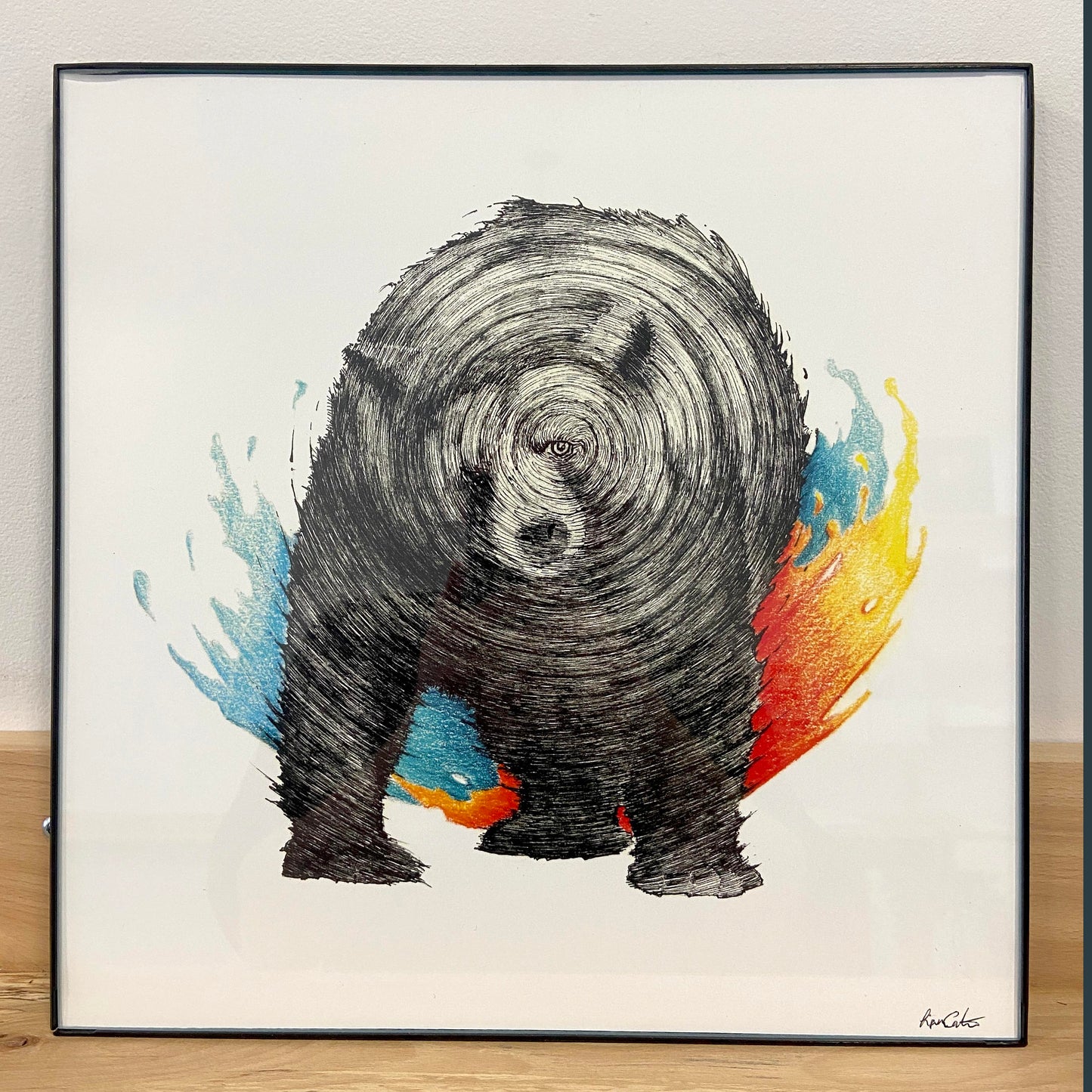 Shaking Bear- Framed Print