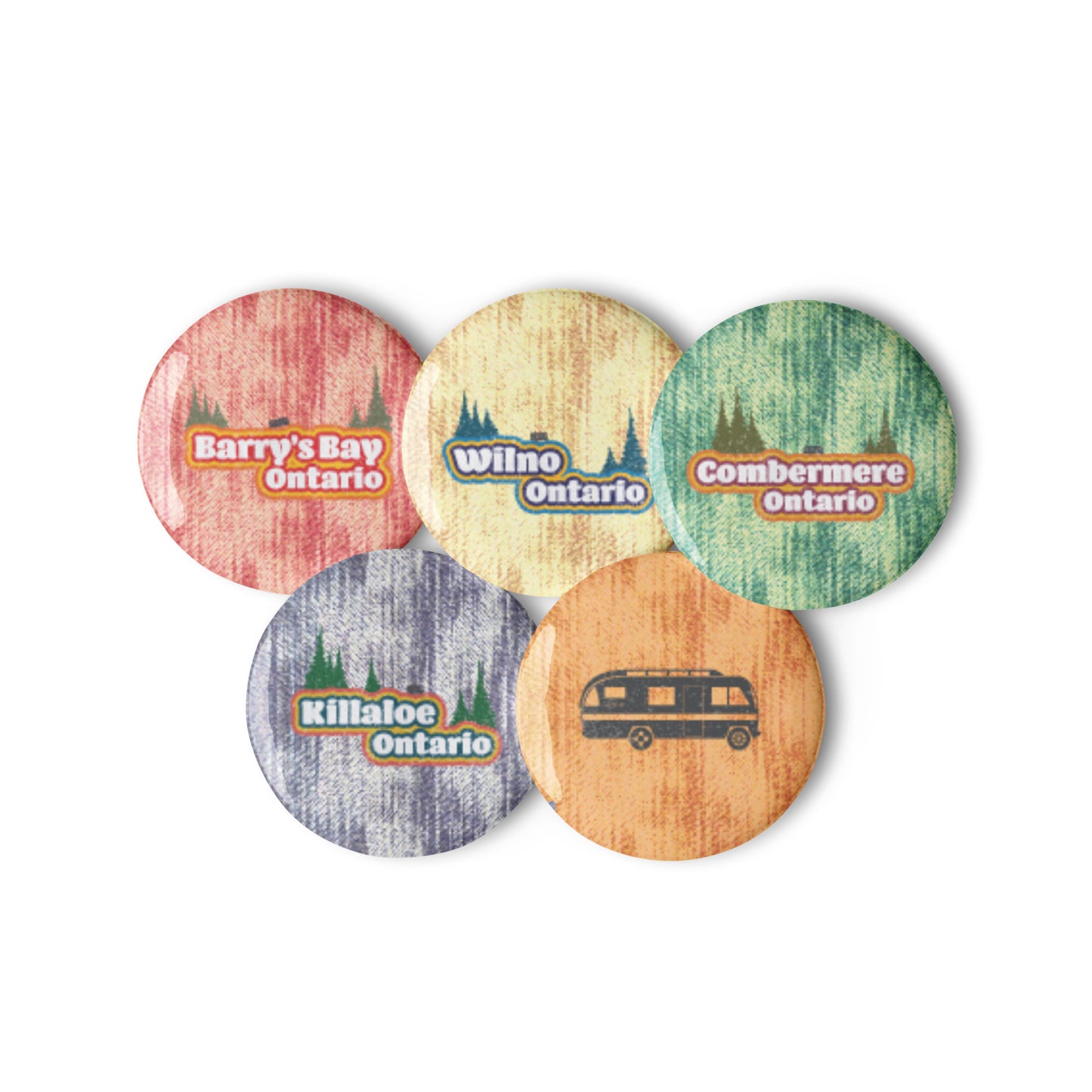 MV Camper Set of Pin Buttons