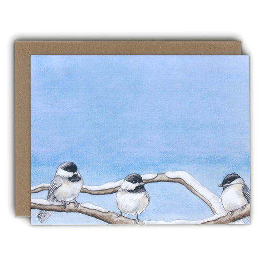Ketha Newman Art Card - Chickadees
