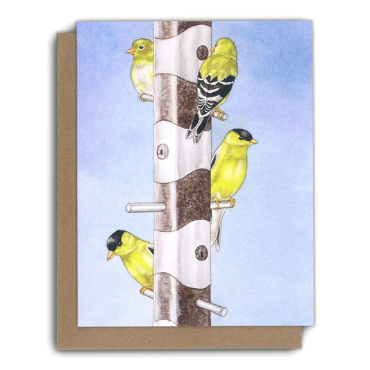 Ketha Newman Art Card - Goldfinches